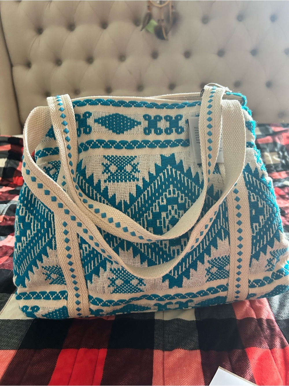 America and Beyond evil Eye embroidered Tote Bag - Picture 6 of 7